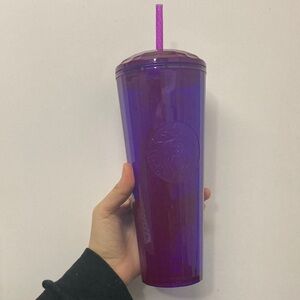 Starbucks venti cold drink Tumbler purple